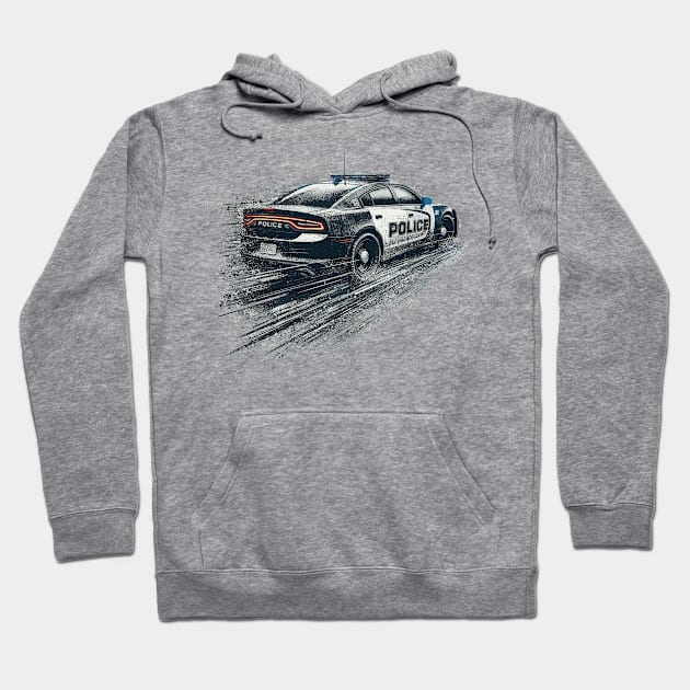 Police car Hoodie by Vehicles-Art